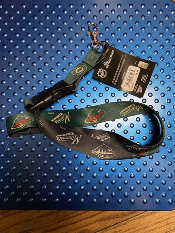 Minnesota Wild Lanyard with Detachable Buckle [NEW] NHL Key Chain Ring Id Cover