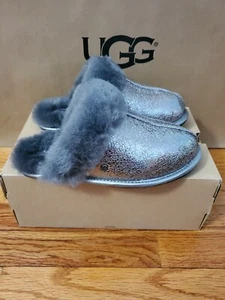 Ugg Women's Scuffette Metallic Sparkle Size US 7 COLOR GUNMETAL SPARKLE - Picture 1 of 11