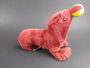 Vintage Plush Red Brown Seal Sea Lion Small w Ball Play by Play Acme - Picture 1 of 10