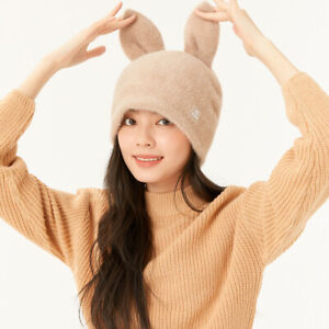 OhSunny Women's Beanie Soft Bunny Ears Warm Cute Rabbit Skull Cap Outdoor Hat
