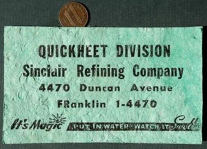 1960s St. Louis Missouri Sinclair Gas & Oil Heating Service Adv. Sponge VINTAGE- - Picture 1 of 1