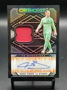 2021-22 Obsidian Marc-Andre ter Stegen Jersey Auto Electric Etch Orange 22/25 - Picture 1 of 2