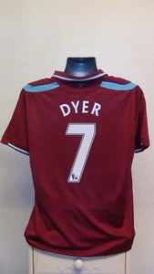 West Ham United Home Football Shirt Jersey 2009-2010 DYER 7 Medium - Picture 1 of 8