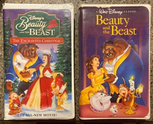 Beauty & the Beast VHS 2 Pk, ‘92 Black Diamond Classic, The Enchanted Christmas - Picture 1 of 8