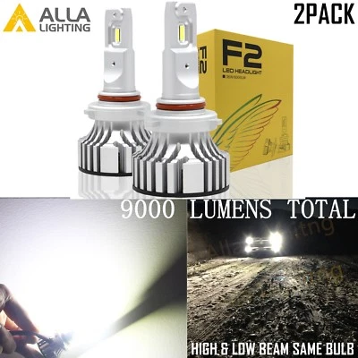 Alla Lighting 9012 HIR2 LED Headlight Bulb Full Bright High Low Beam Lamp White - Image 1 of 4