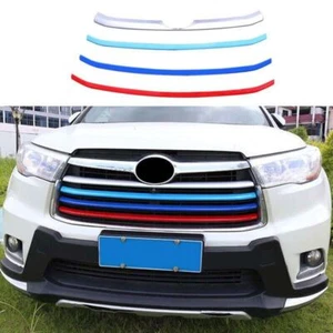 Front Center Mesh Grille Grill Strip 4pc 2014-2016 3-Color For Toyota Highlander - Foto 1 di 10