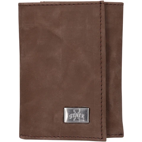 Iowa State Cyclones Leather Trifold Wallet with Concho Cover