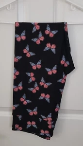 Lularoe TC Tall & Curvy Leggings Red White & Blue Americana Butterflies NWT cute - Picture 1 of 2