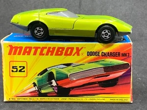 Matchbox Superfast MB52-A13: Dodge Charger MK 3 (Unpainted Base) with Type H Box - Picture 1 of 7