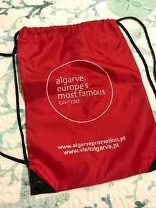 New Portugal Algarve Red Gym Drawstring Bag Lightweight Travel Small Backpack - Picture 1 of 8