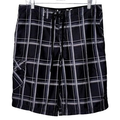 HURLEY PLAID WINDOWPANE UNLINED BOARD SHORTS MENS 33 - Image 1 of 4