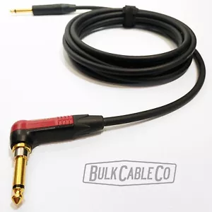12 FT - Mogami 2524 SILENT Guitar Cable - Neutrik Right Angle Plug to Straight - Picture 1 of 12