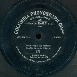 78tk-Band-COLUMBIA PHONOGRAPH 478-Columbia Band-(pre-1910 singlesided) - Picture 1 of 1