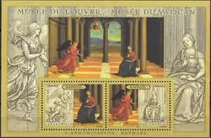 FRANCE Le Louvre Museum Raphael Painting S/S MNH Vatican Museum 2005 - Picture 1 of 1