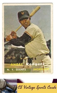 1957 Topps #377 Andre Rodgers RC - Picture 1 of 2