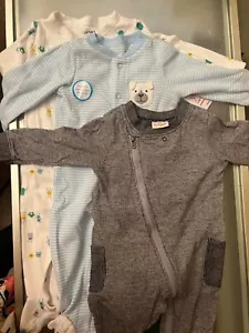 CARTER'S 9M BABY BOY SET OF 3 SLEEPERS PAJAMAS PJS 9mo - Picture 1 of 6
