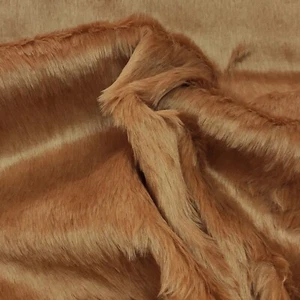 Standard Kurzflor Kunstfell Stoff - Kastanie - W160 / YF2 - Bild 1 von 3