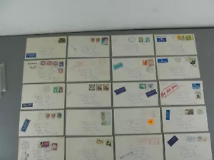 LOT 20 CIRC ENVELOPES 📮 INTERNATIONAL AIRMAIL PAR AVION POSTAGE STAMP 1978-1981 - Picture 1 of 7