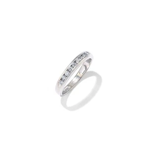 Natürlicher Diamant Halb Eternity Ring in 9 Karat Weißgold 05-01-0023 - Bild 1 von 3