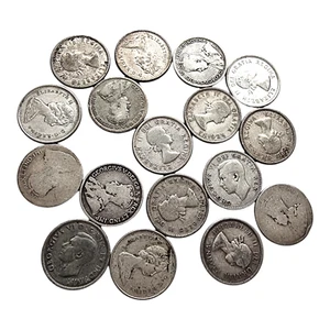 Canada 25 Cents argent George V / VI / Elizabeth II - LOT 17 monnaies diverses - Imagen 1 de 2