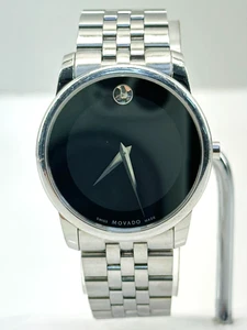 Movado Men's Classic Museum SS Watch Black Dial 43mm Dial Model 07.1.14.1142 #54 - Picture 1 of 14