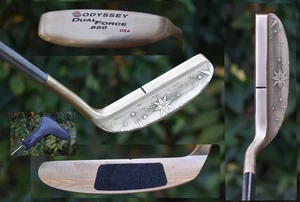 CUSTOM GOLD Odyssey Dual Force 880 Putter Napa 8802 RH Engraved MILLED STUNNING! - Picture 1 of 24