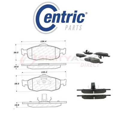 Centric Ceramic Disc Brake Pads w Shims for 1995-2000 Ford Contour 2.0L 2.5L eu Foto 1 de 4