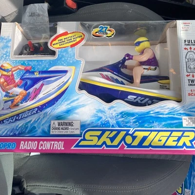 Vintage 1996 Ski Tiger Radio Control RC Jet Ski Echo Toys Tested - Image 1 of 4