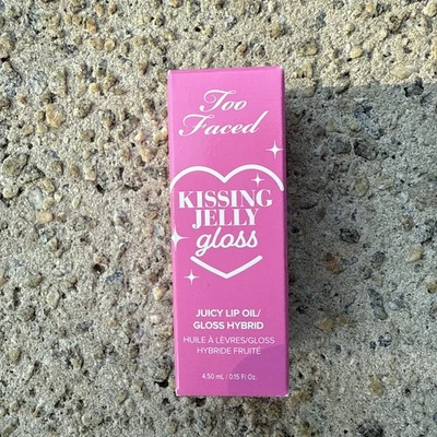 Too Faced Kissing Jelly Non-Sticky Lip Oil Gloss Raspberry   (NEW IN BOX) - Image 1 of 2