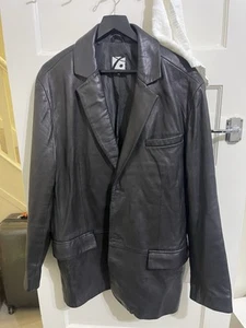 VINTAGE SAKS FIFTH AVENUE  LEATHER JACKET MEN’S XXL - Picture 1 of 6