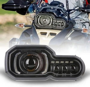 Faro Anteriore LED Moto 12V con Angel Eyes Omologato E-MARK per BMW F800R F800GS - Foto 1 di 5