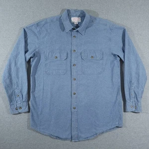 Filson Men's Chambray Button Up Shirt Large Workwear Double Pocket Long Sleeve - Picture 1 of 9