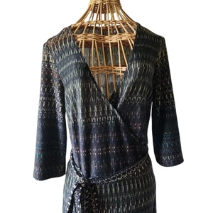 Emma & Michele Faux Wickelkleid Small 3/4 Arm Modest Dark Academia Office - Bild 1 von 8