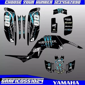 YAMAHA RAPTOR 660 660R FULL GRAPHICS DECALS STICKERS KIT ATV - Foto 1 di 6