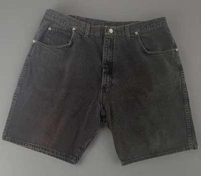 Pantalones Cortos Denim Wrangler De Colección Para Hombres 40 Negros Desteñidos Calce Relajado EE. UU. Y2K Foto 1 de 4