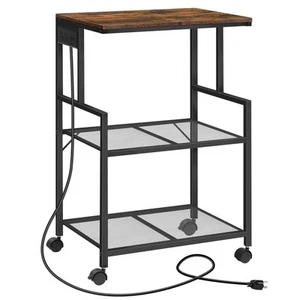Mobile Printer Stand 3tier Industrial Printer Cart With Power Outlets And 2 Usb  - Picture 1 of 9