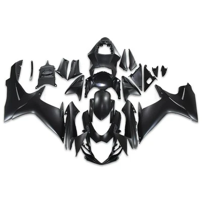 Carenados de inyección negro mate aptos para Suzuki GSXR600 GSXR750 2011-2026 Foto 1 de 4
