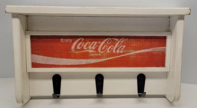 Estante de entrada Coca-Cola hecho a mano - Organizador de pared rústico de granja - ENVÍO GRATUITO Foto 1 de 4