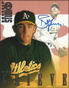 BEN GRIEVE OAKLAND ATHLETICS SIGNED 8X10 PICTURE CARD *COA - Picture 1 of 1