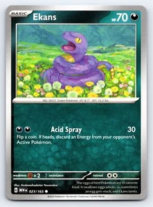 Carta Pokémon Ekans 023/165 Común Escarlata y Violeta 151 - Casi Nueva - Imagen 1 de 5