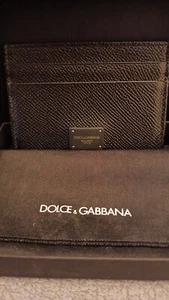 Dolce & Gabbana - Estuche para tarjetas, cartera, cuero texturizado, negro, PVP 195,-€ - Imagen 1 de 2