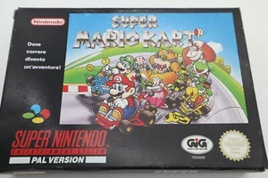 Super Mario Kart - Nintendo Super Nintendo SNES GIG GAME-EUR PAL CIB - Foto 1 di 4