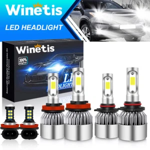 For Toyota Highlander 2011-2019 LED Headlight High/Low Beam Fog Light Bulb White - Picture 1 of 9