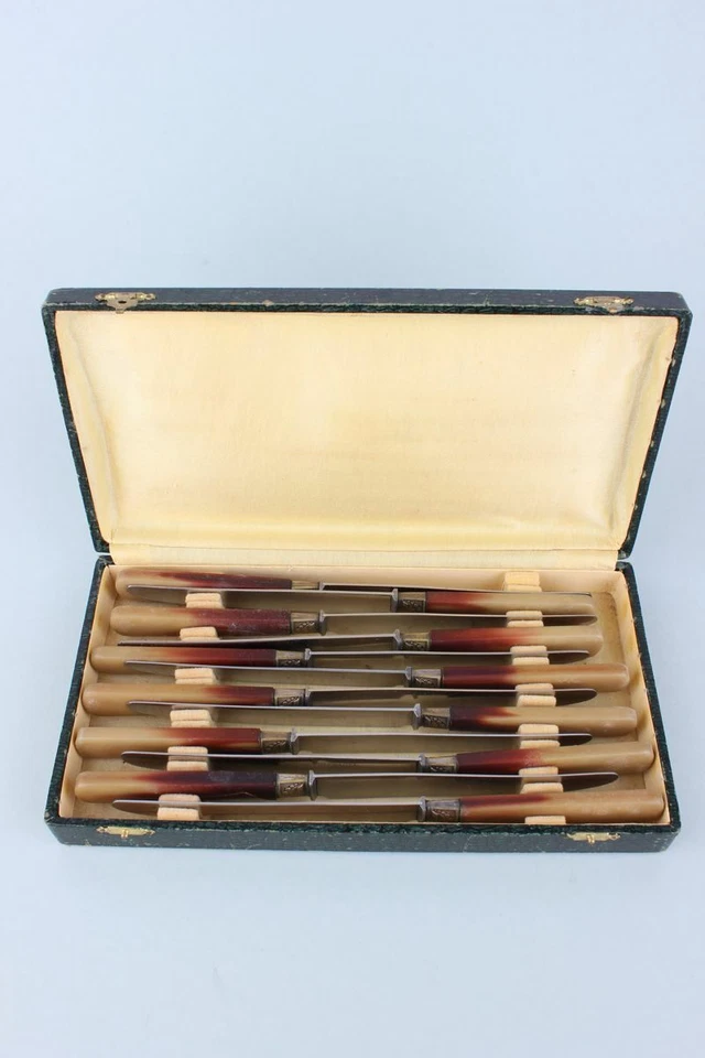 12 Messer mit Kunststoffgriffen 1920er Jahre  Pradel - Bild 1 von 1