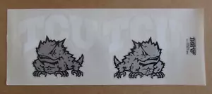 ADI TCU HORNED FROGS COLLEGE FOOTBALL AUTHENTIC HELMET DECALS SET OF 2 - Picture 1 of 1