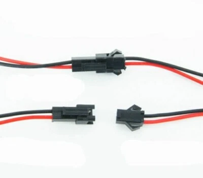 10Pairs RC Female Male SM Plug 2Pin Battery Connector Cable with 20AWG 10cm Wire - Image 1 of 4