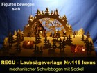 REGU - Laubsägevorlagen für mechanischen Schwibbogen mit Sockel - H - Nr.115 lux