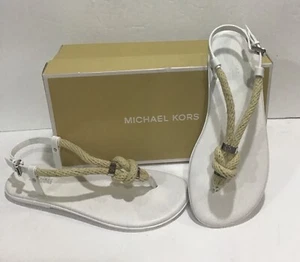 Michael Kors Holly Jelly Rope Sandal White Size 7 New in Box - Picture 1 of 8