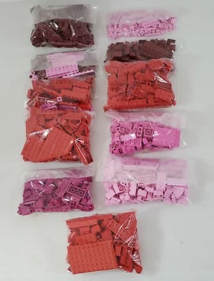 100pc Lego Mystery Bag in Pink, Burgundy, and/or Red - Image 1 of 4