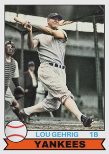 LOU GEHRIG 79 CUSTOM ART CARD ## BUY 5 GET 1 FREE ## or 30% OFF 12 OR MORE